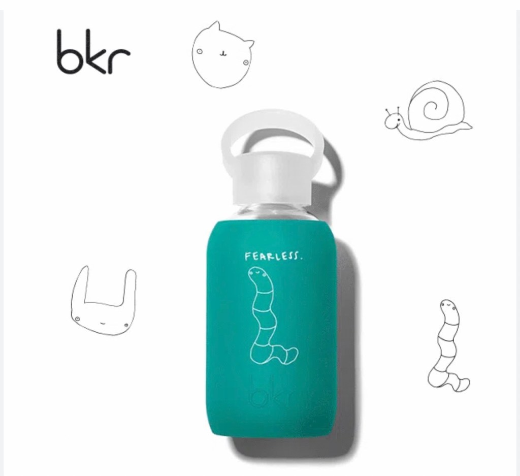 Ivy Fearless • Sheer ultramarine blue-green with white&nbsp;print