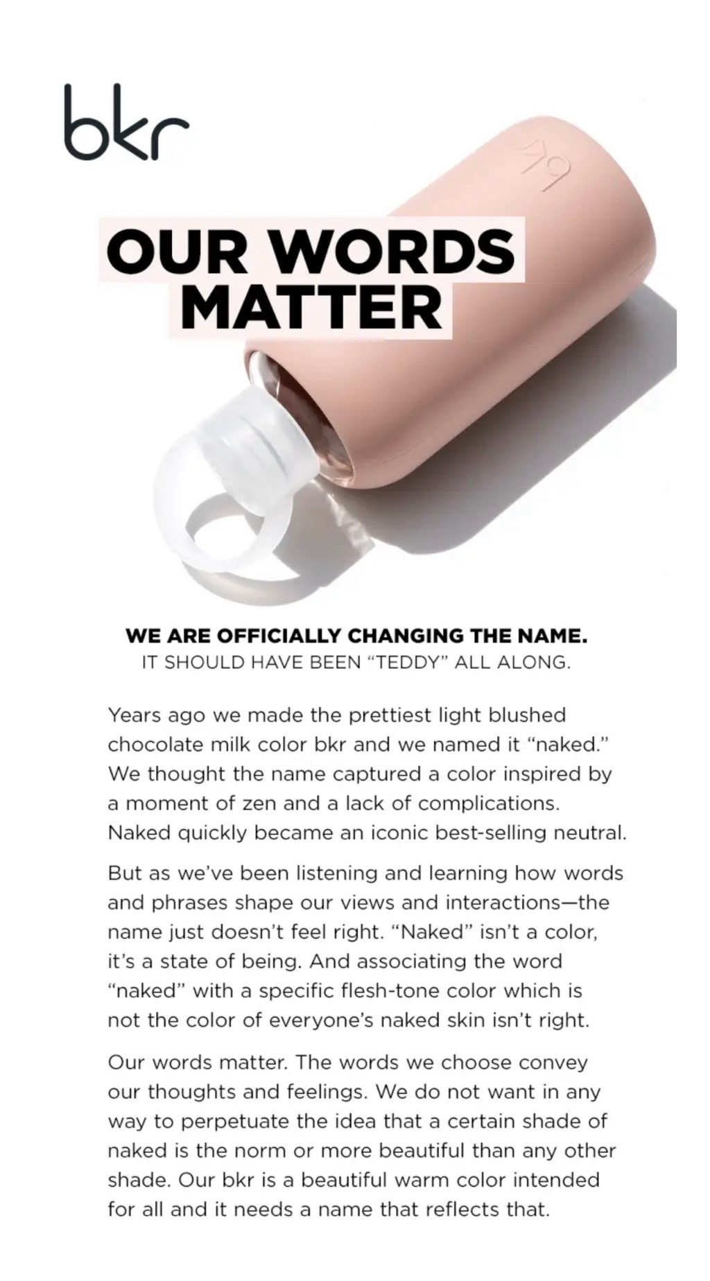 Naked • Opaque blushed light chocolate&nbsp;milk