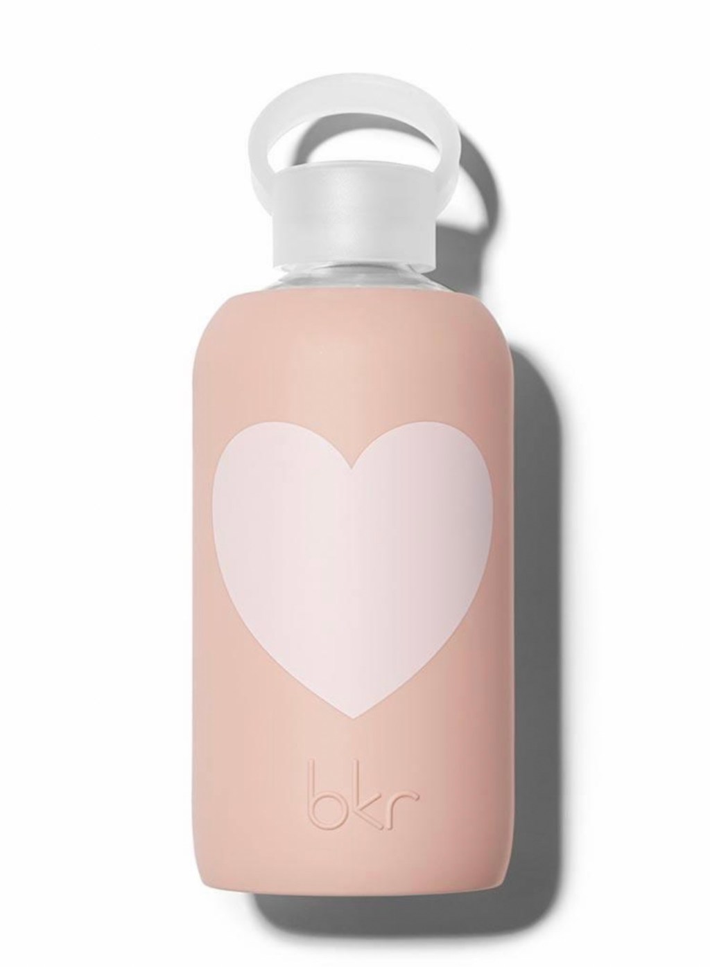 Teddy (Naked) Heart • Opaque blushed light chocolate milk with a pale mauve pink&nbsp;heart