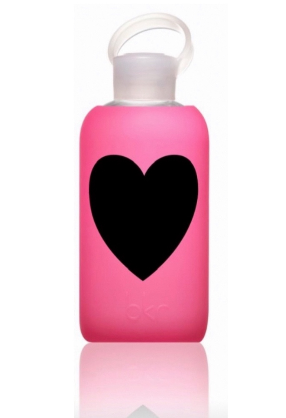 Candy Heart • Sheer pink with black&nbsp;heart