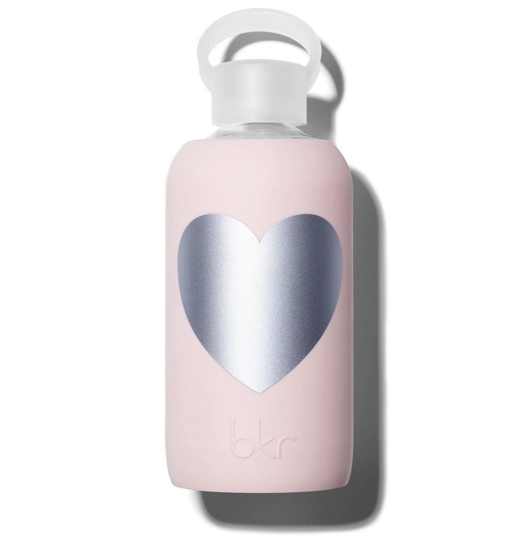 Bougie Heart • Opaque pastel mauve with metallic silver heart