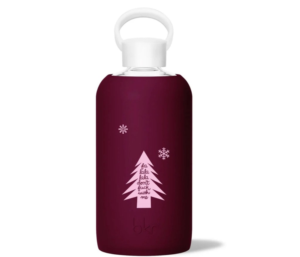 Valentina Merry Don’t F**k With Me • Demi sheer deep vampy blood burgundy with Pink Fa La La Don’t F With Me&nbsp;Tree