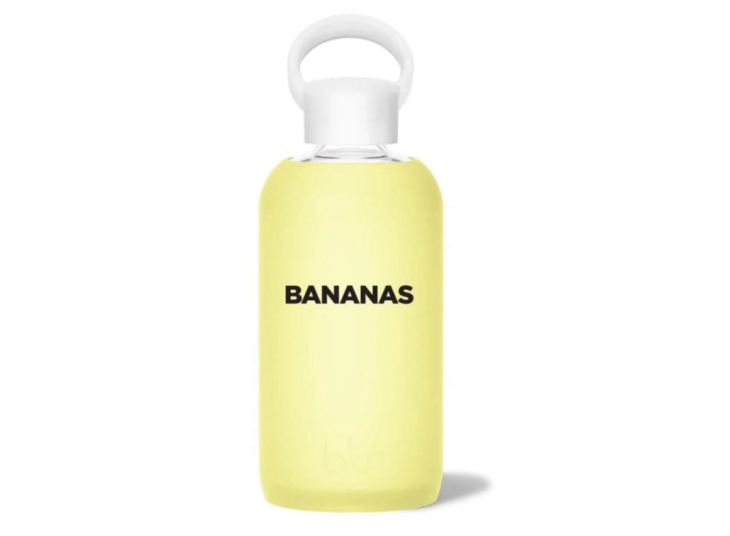 Meyer Bananas • Sheer lemonade yellow with black “bananas” print