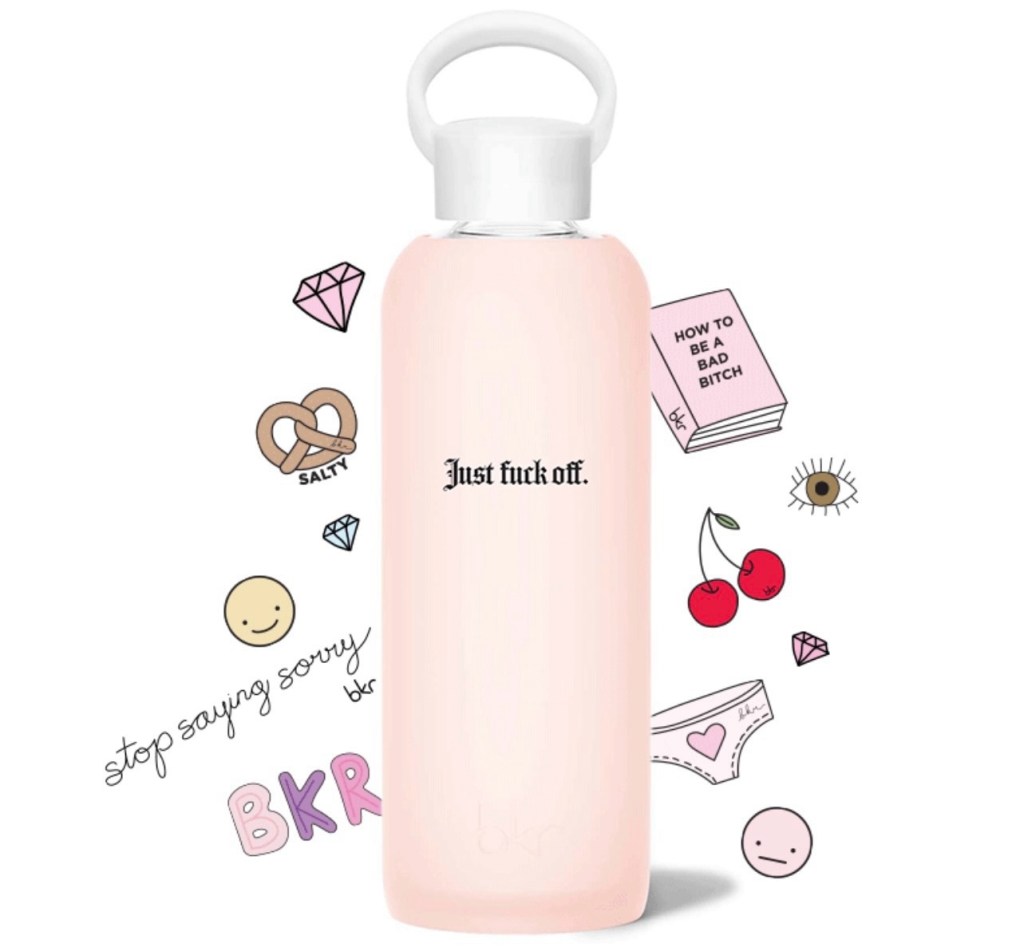 Paris Just F*ck Off • Sheer whispering peach with black “Just Fuck Off”&nbsp;print