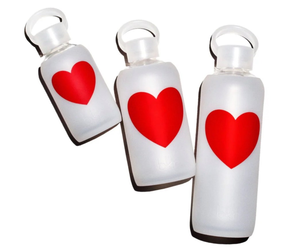 Amore Heart • Sheer Frost with red&nbsp;heart